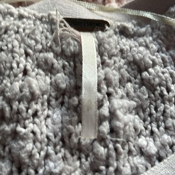 Free People Rugby Songbird Stripe Pullover SweaterSmall Pale Pink Pale Gray - Picture 4 of 15